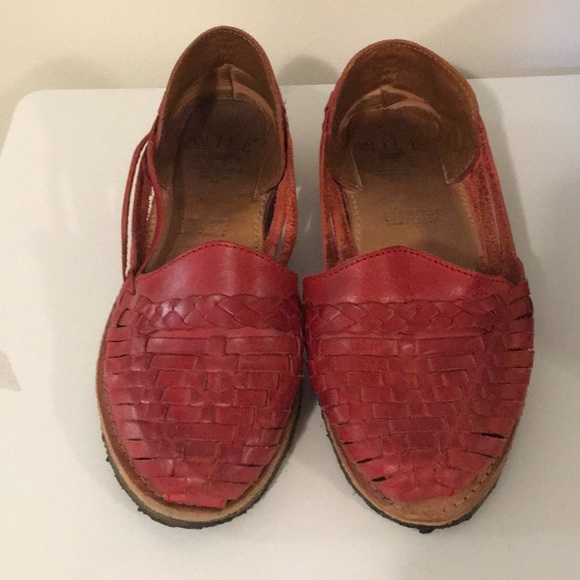 Red leather slides - Picture 2 of 6